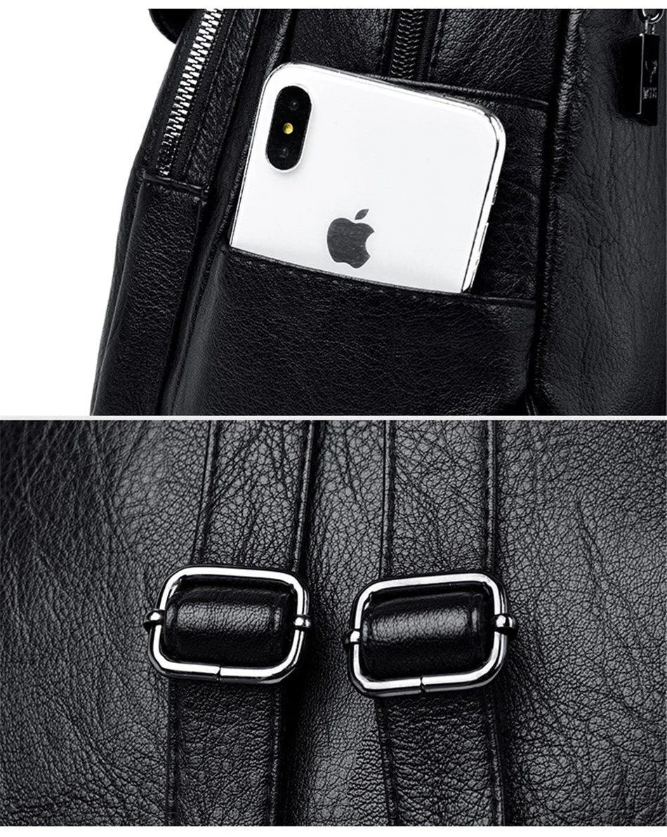 Luxury leather backpack