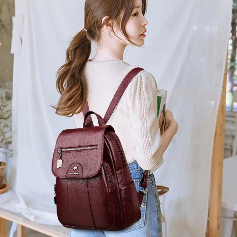 Luxury leather backpack