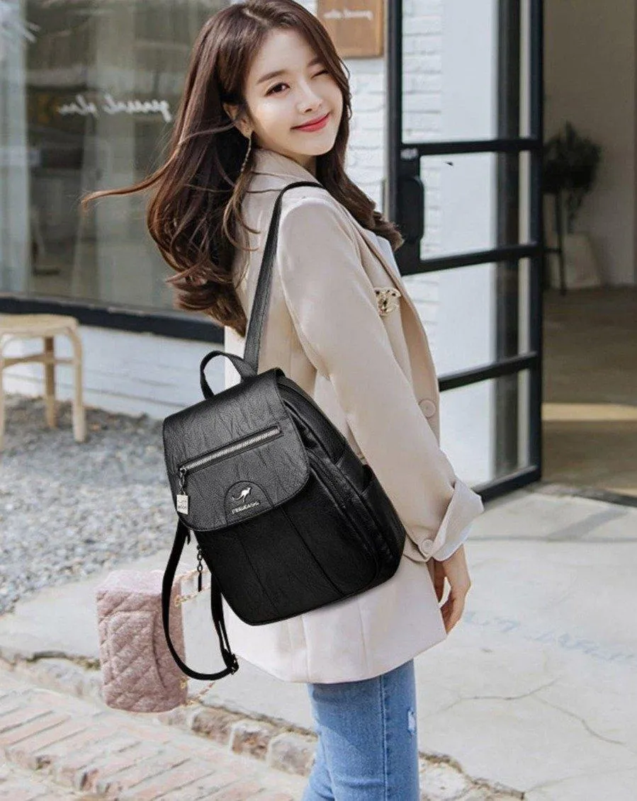 Luxury leather backpack