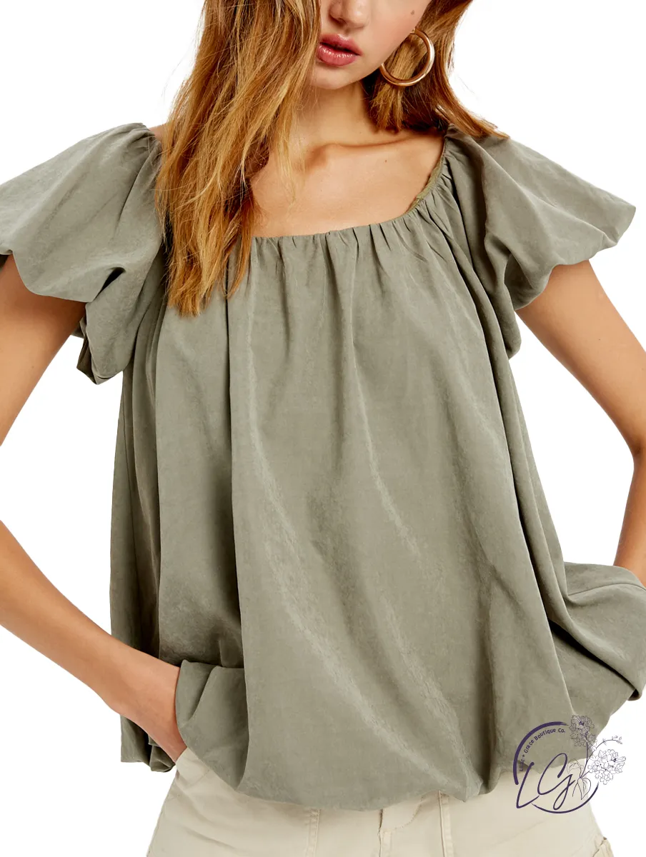 Make A Promise Balloon Sleeve Top