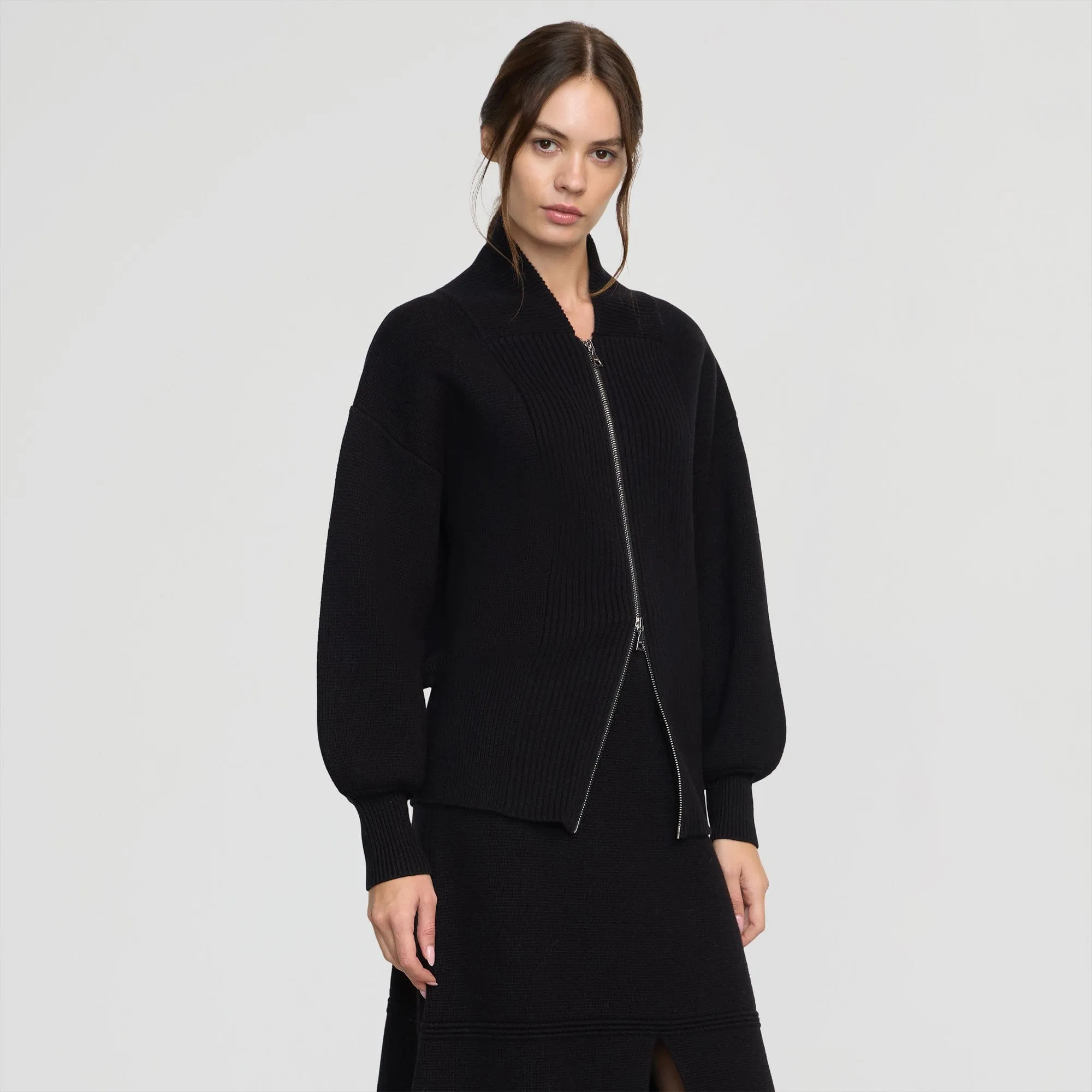 Manning Organic Cotton-Wool Zip Cardigan