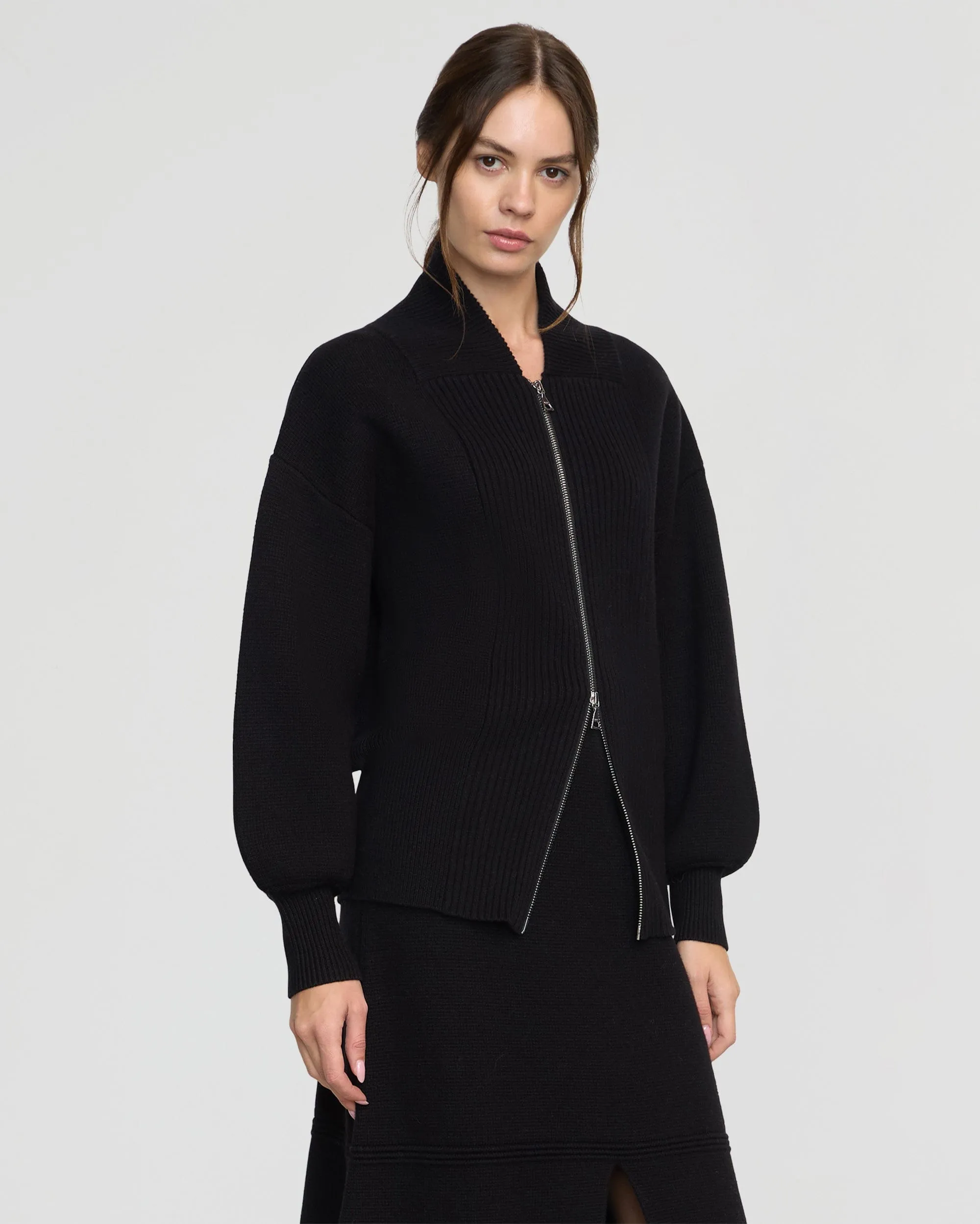Manning Organic Cotton-Wool Zip Cardigan