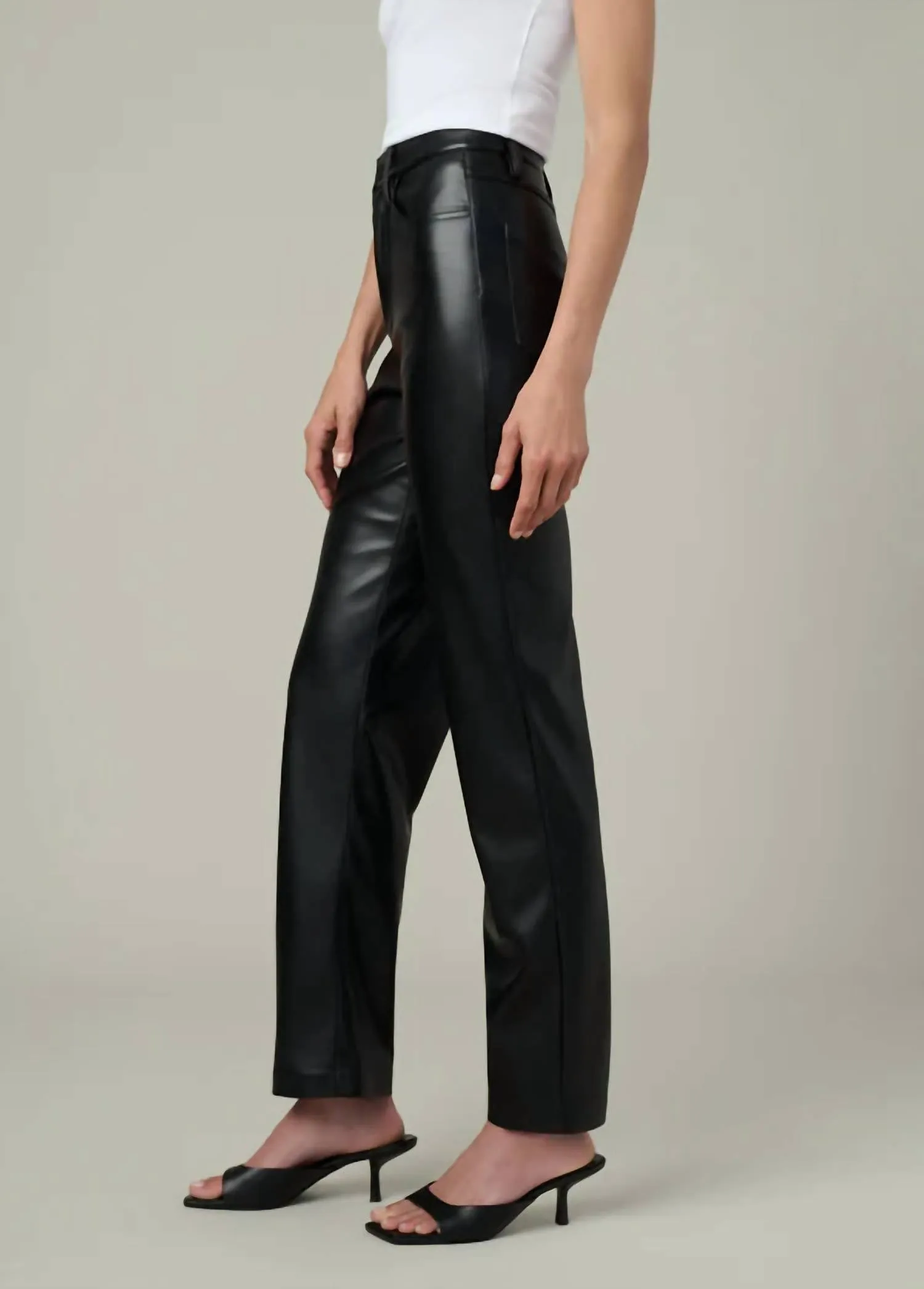 Margot Vegan Leather Jean In Black