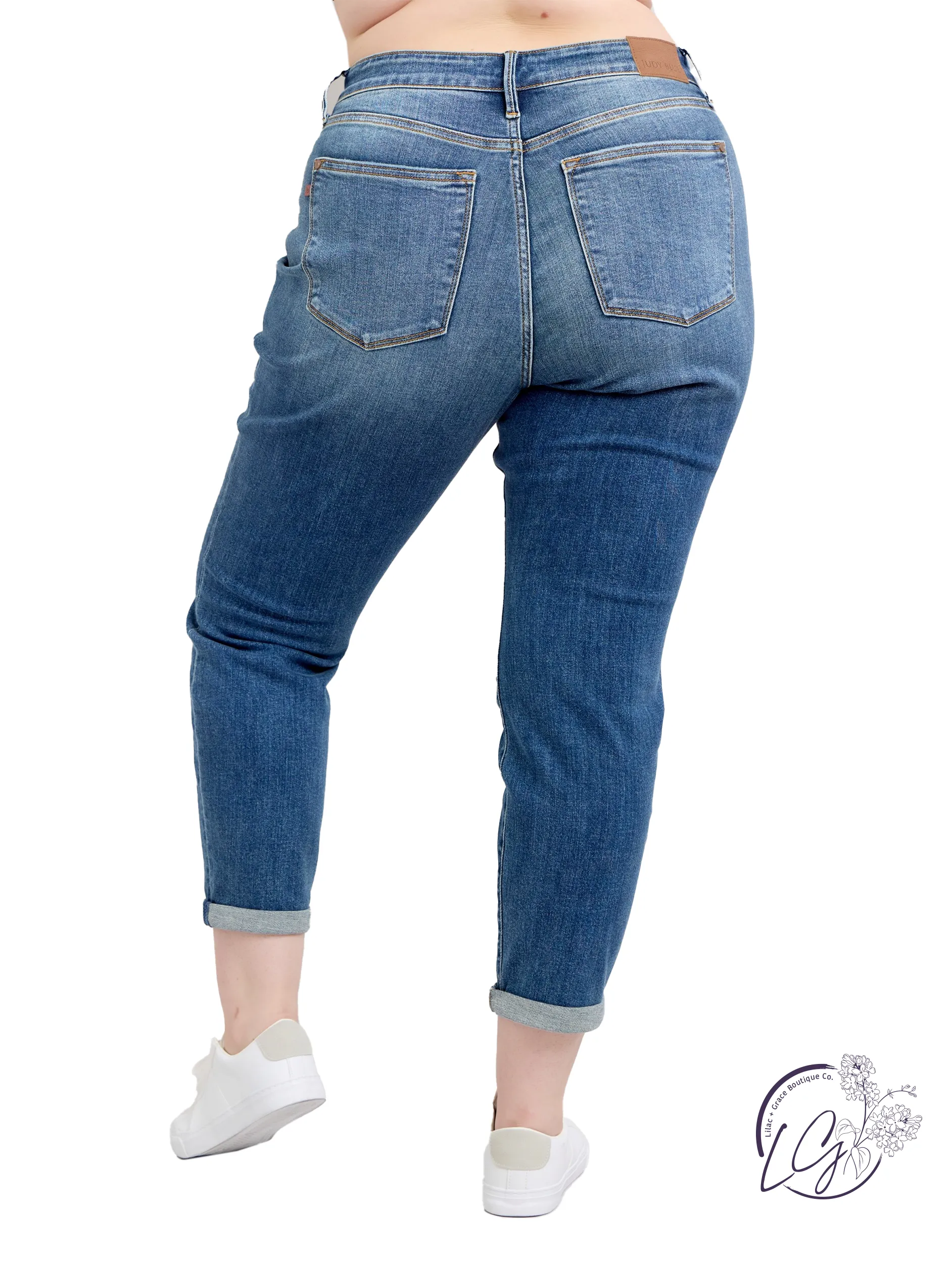 Marigold Mid-Rise Boyfriend Non-Distressed by Judy Blue
