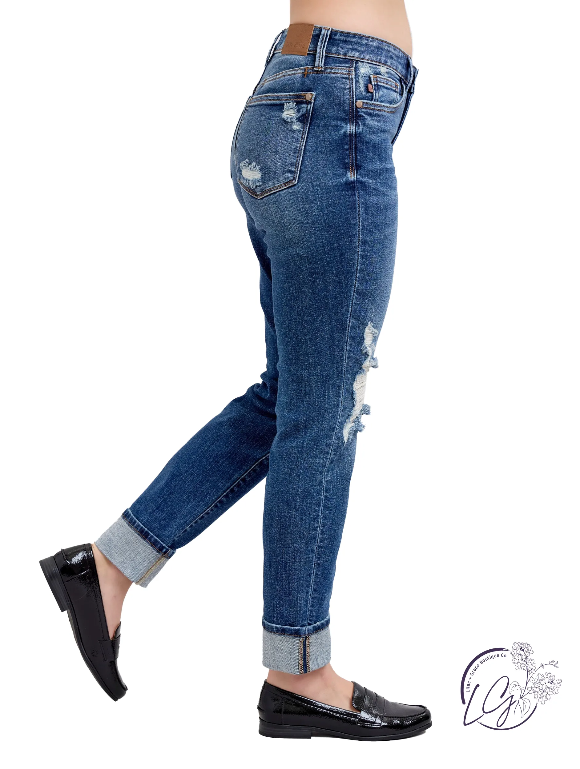 Massie High-Rise Wide-Leg Distressed by Judy Blue