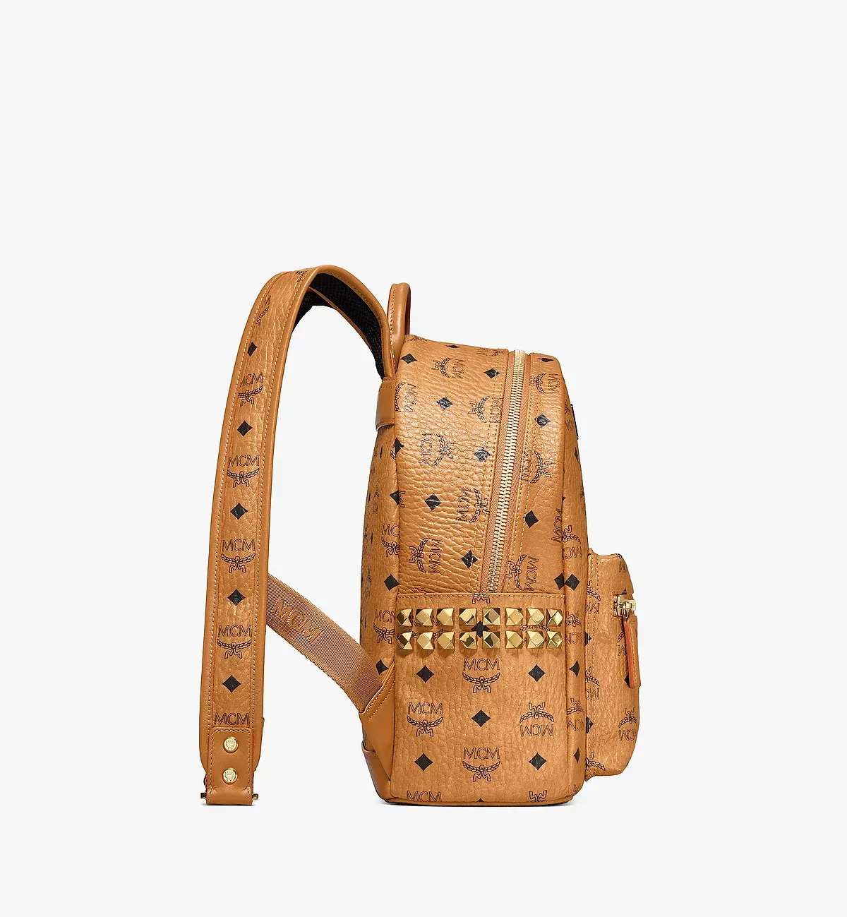 M.C.M Stark Side Studs Backpack in Visetos Bag