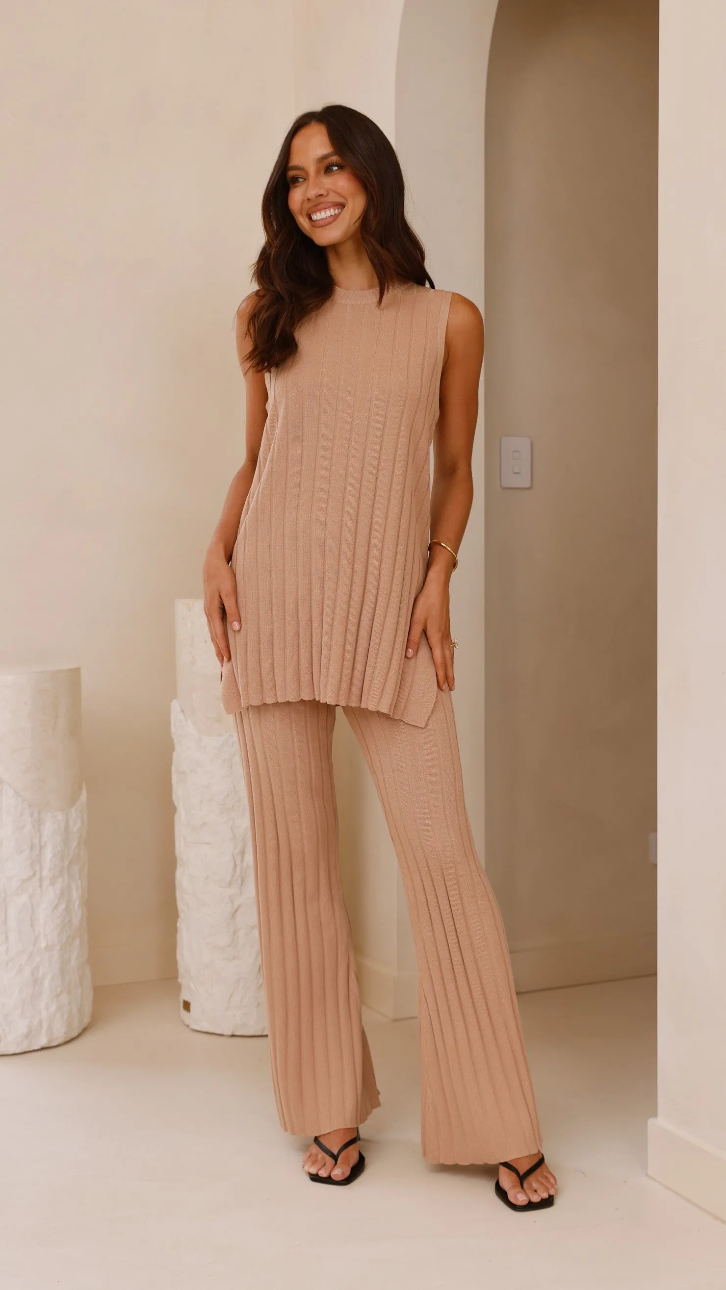 Megan Knit Top - Camel