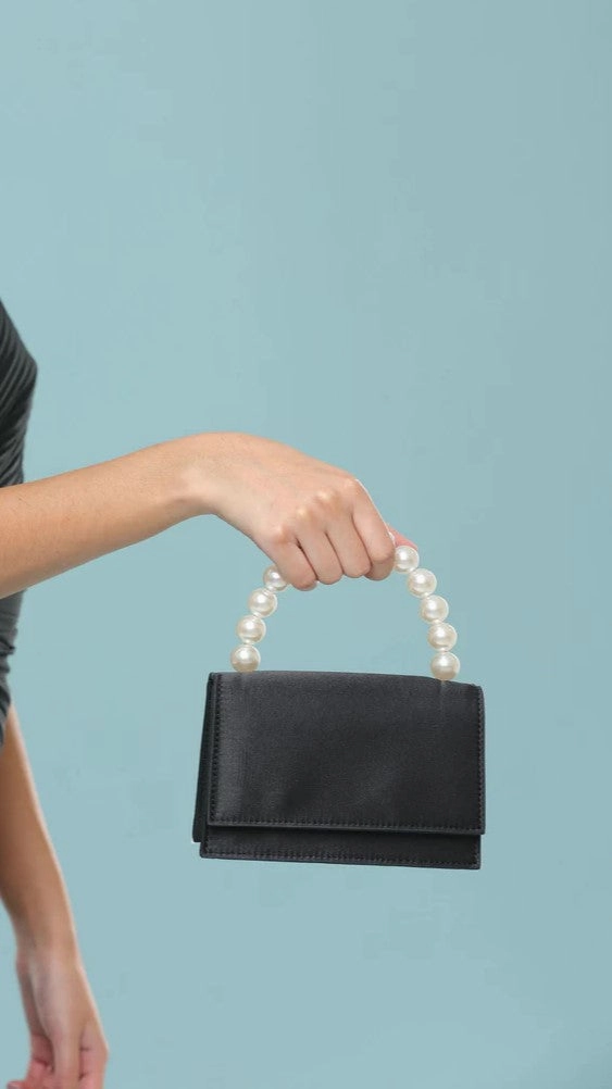 Melanie Top Handle Bag - Black