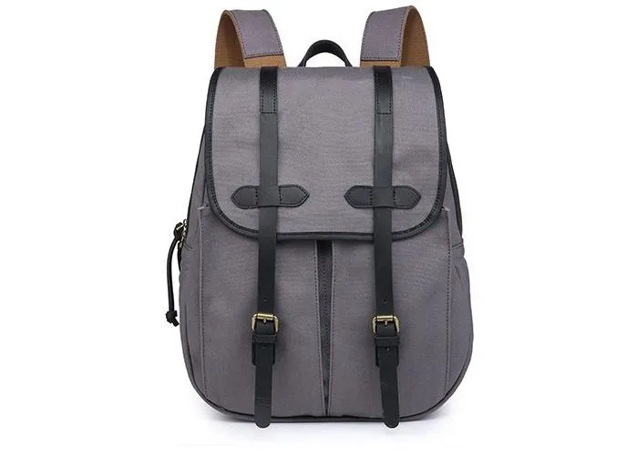 Mens Canvas Leather Backpacks Canvas Travel Backpack Canvas School Backpack for Men