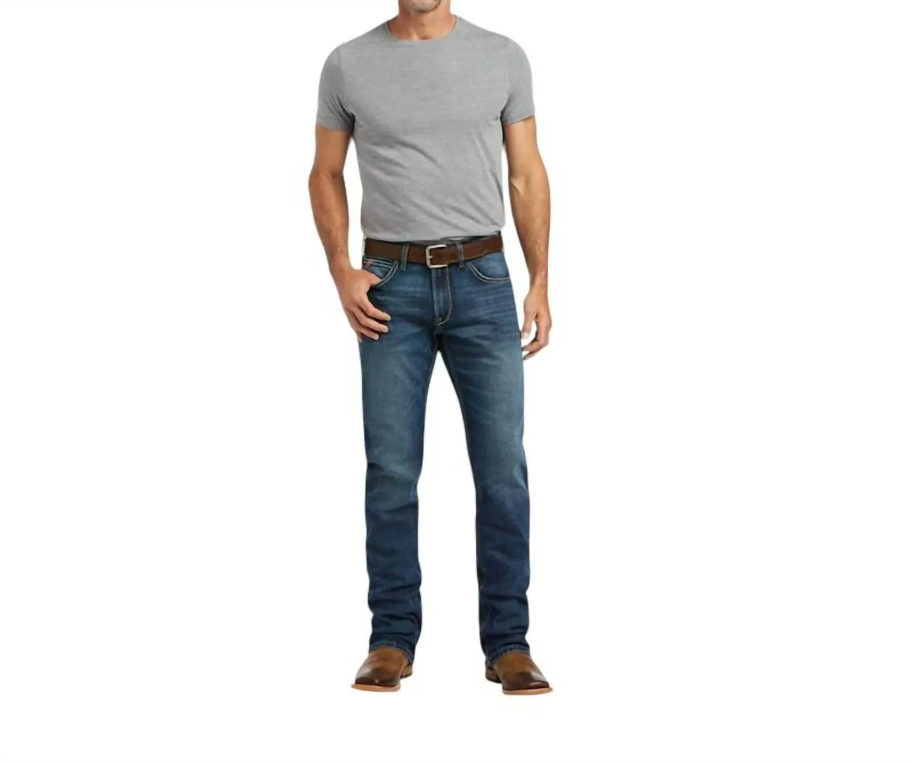 Men's M5 Stretch Madera Stackable Straight Leg Jean - Length: 40" In Heath