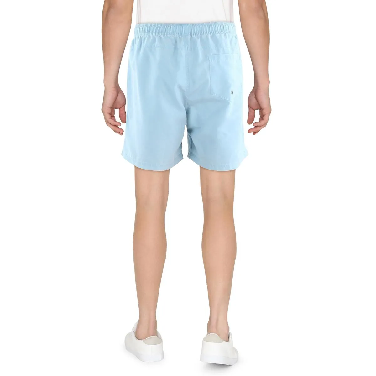 Mens Solid Polyester Bermuda Shorts