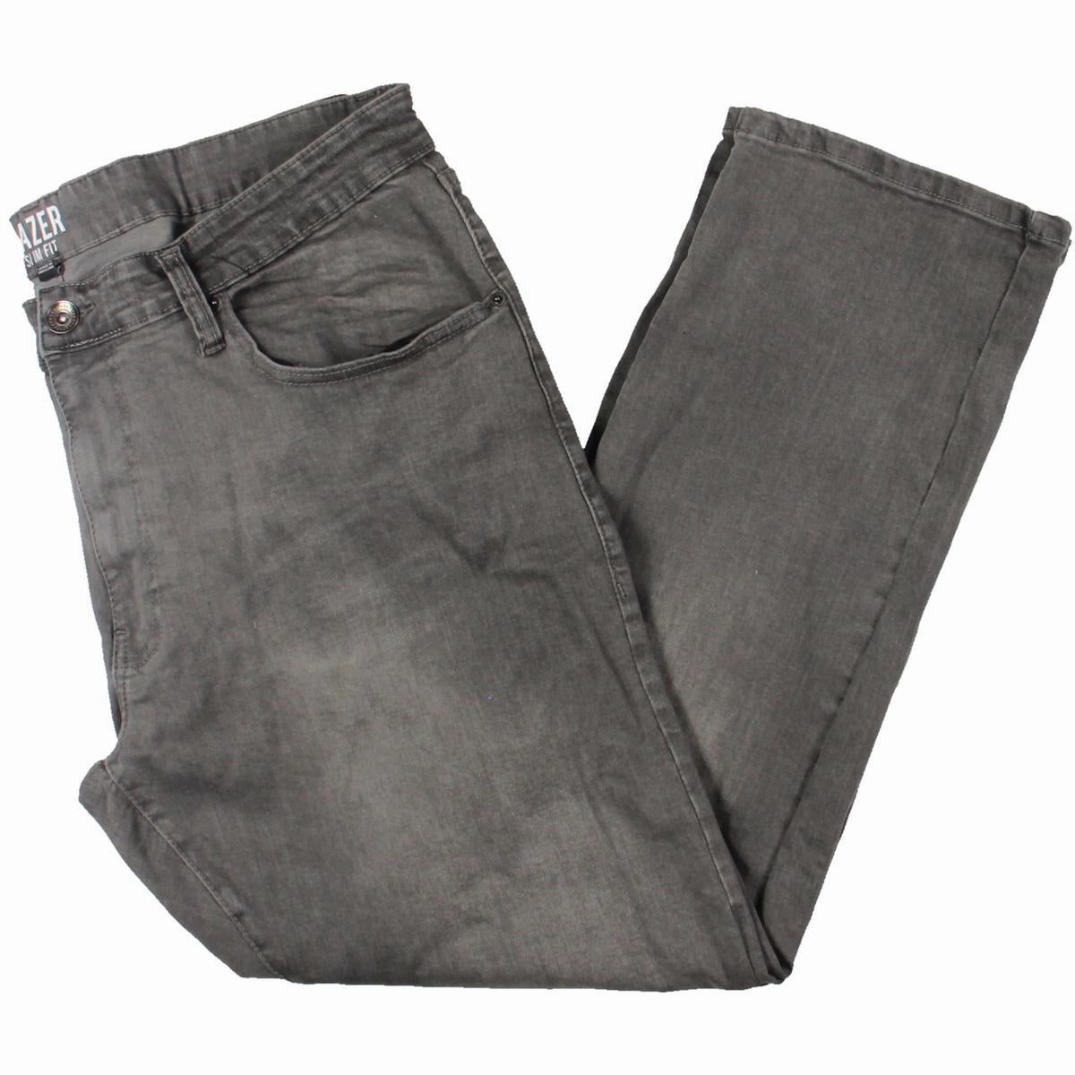 Mens Mid Rise Destroyed Slim Jeans