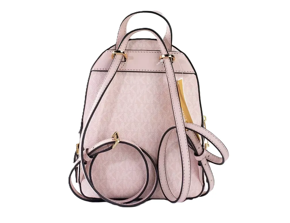 Michael Kors Jaycee Mini XS Leather Zip Pocket Backpack Powder Blush Pink