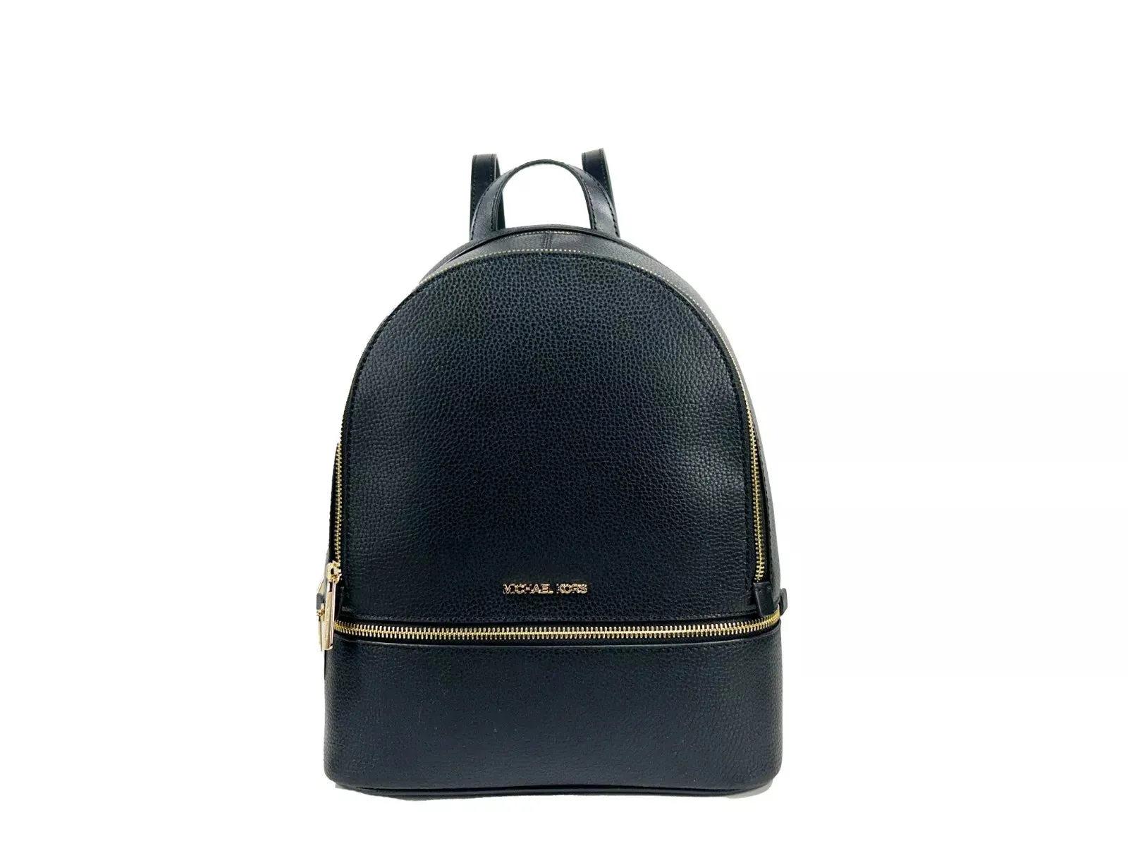 Michael Kors Rhea Medium Leather Backpack Bookbag Black