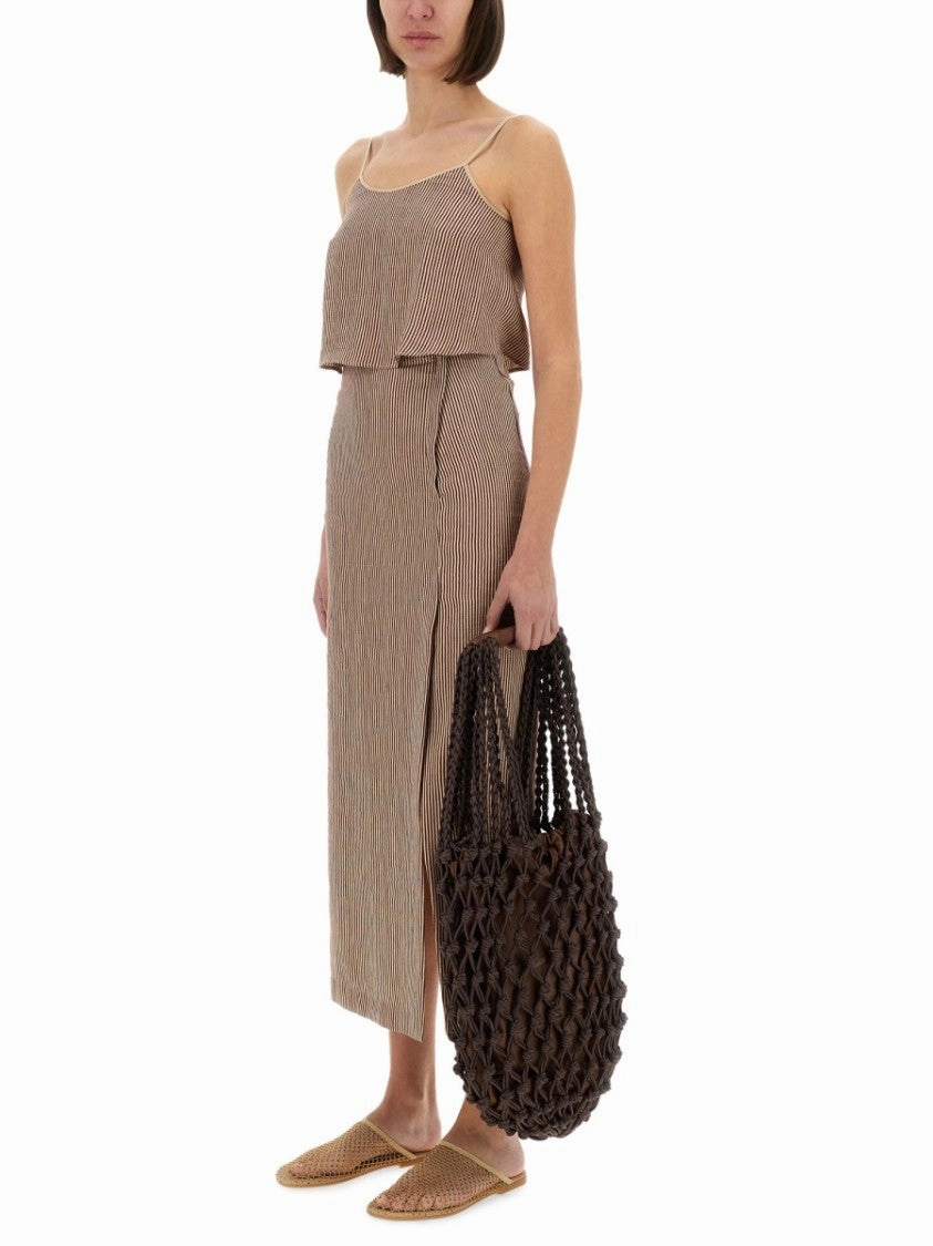 Micro Stripe Longuette Skirt