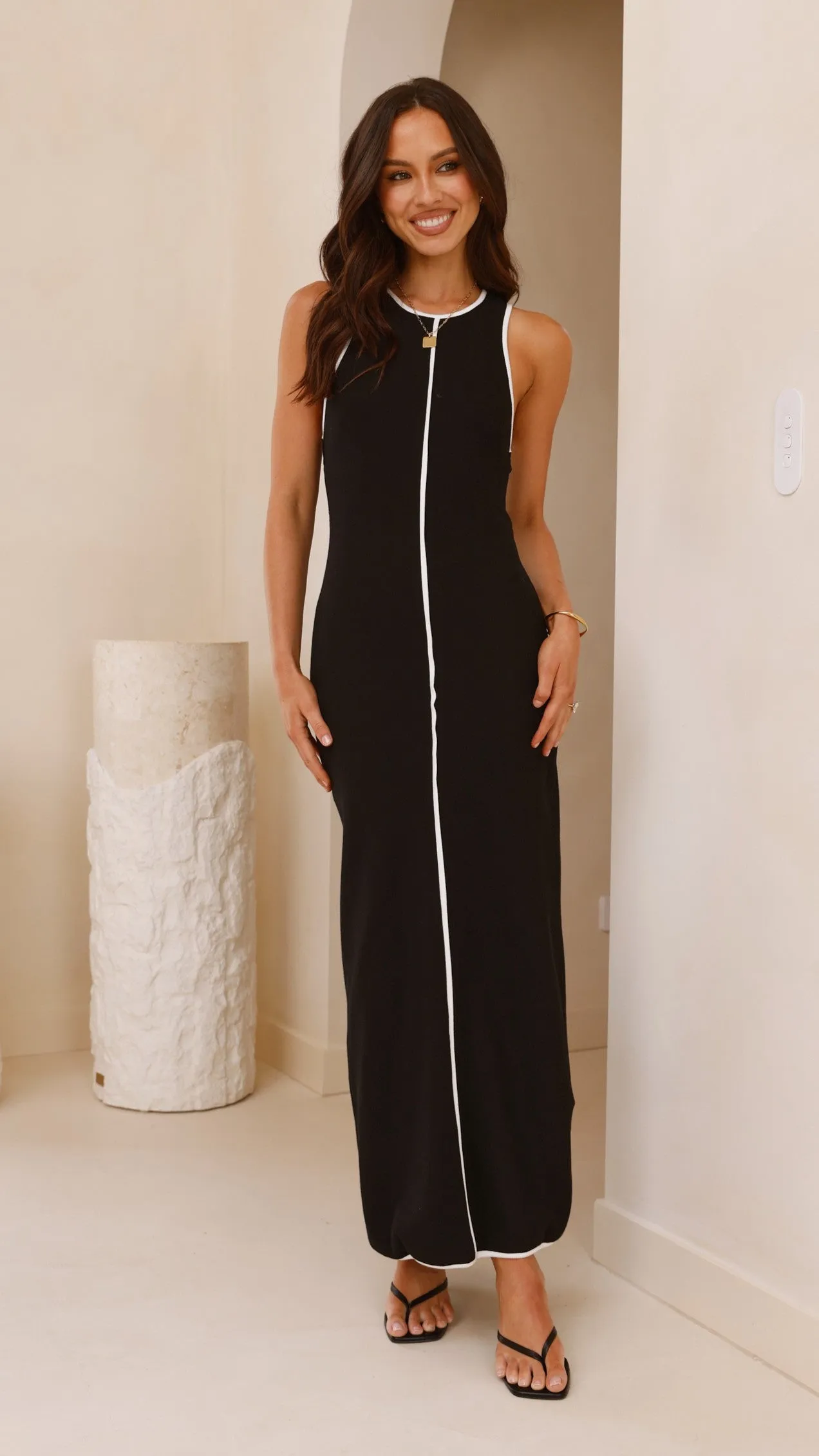 Milli Maxi Dress - Black/White