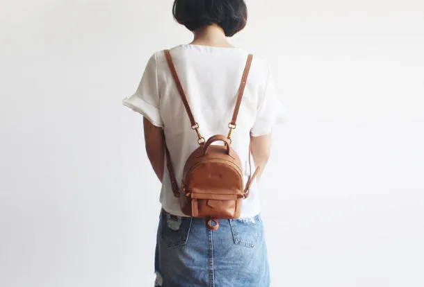 Mini Leather Backpacks Purse for Women Travel Backpacks for Women