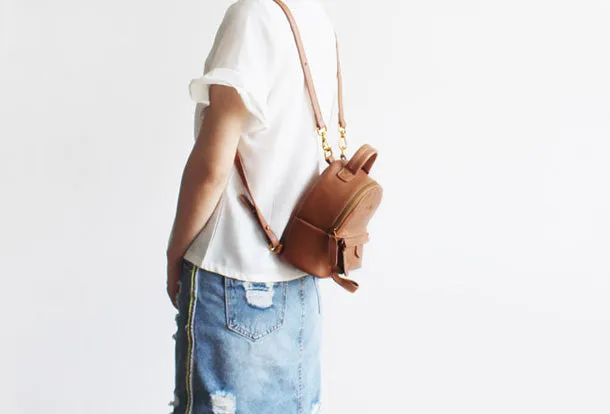 Mini Leather Backpacks Purse for Women Travel Backpacks for Women
