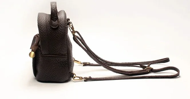 Mini LEATHER WOMEN Small Backpack Purses Cute Vintage School Backpacks FOR WOMEN