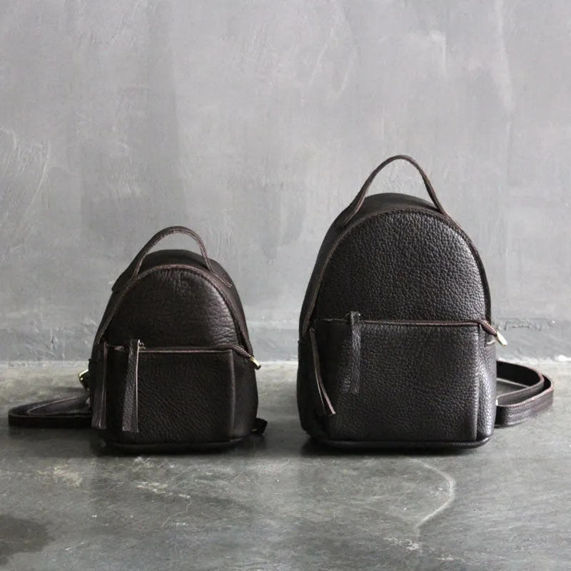 Mini LEATHER WOMEN Small Backpack Purses Cute Vintage School Backpacks FOR WOMEN