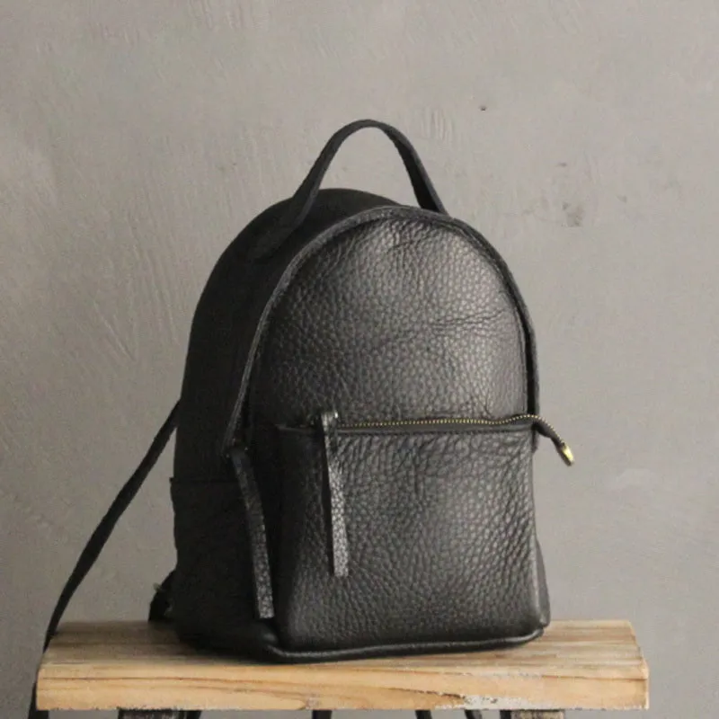 Mini LEATHER WOMEN Small Backpack Purses Cute Vintage School Backpacks FOR WOMEN
