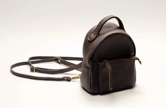Mini LEATHER WOMEN Small Backpack Purses Cute Vintage School Backpacks FOR WOMEN