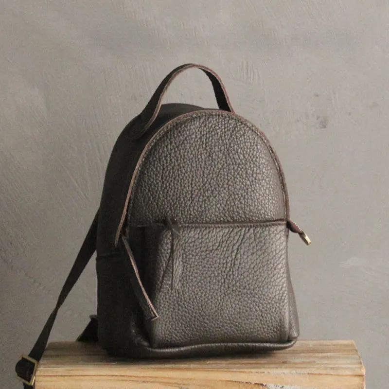Mini LEATHER WOMEN Small Backpack Purses Cute Vintage School Backpacks FOR WOMEN