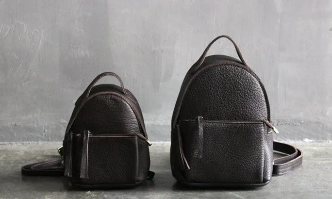 Mini LEATHER WOMEN Small Backpack Purses Cute Vintage School Backpacks FOR WOMEN