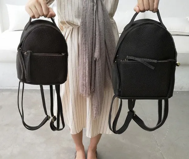 Mini LEATHER WOMEN Small Backpack Purses Cute Vintage School Backpacks FOR WOMEN