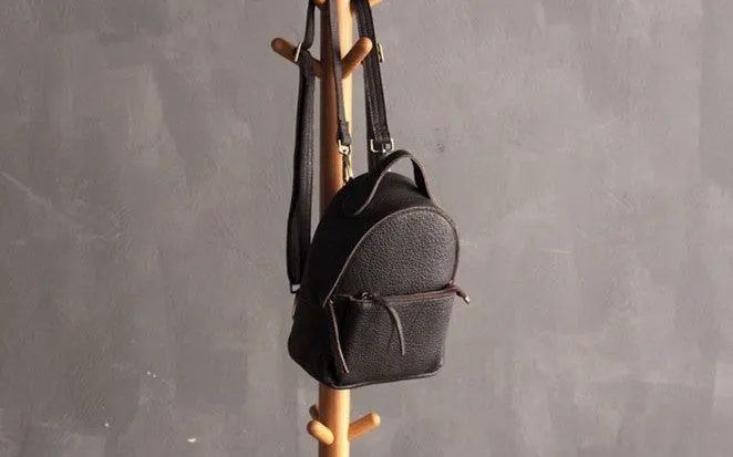 Mini LEATHER WOMEN Small Backpack Purses Cute Vintage School Backpacks FOR WOMEN