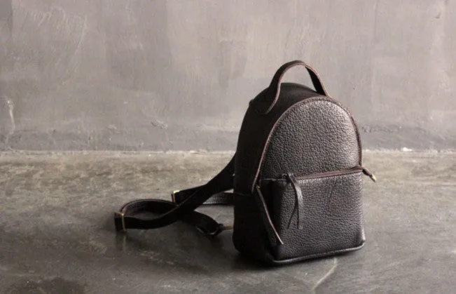 Mini LEATHER WOMEN Small Backpack Purses Cute Vintage School Backpacks FOR WOMEN