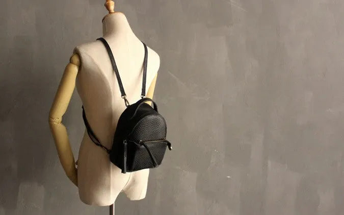 Mini LEATHER WOMEN Small Backpack Purses Cute Vintage School Backpacks FOR WOMEN