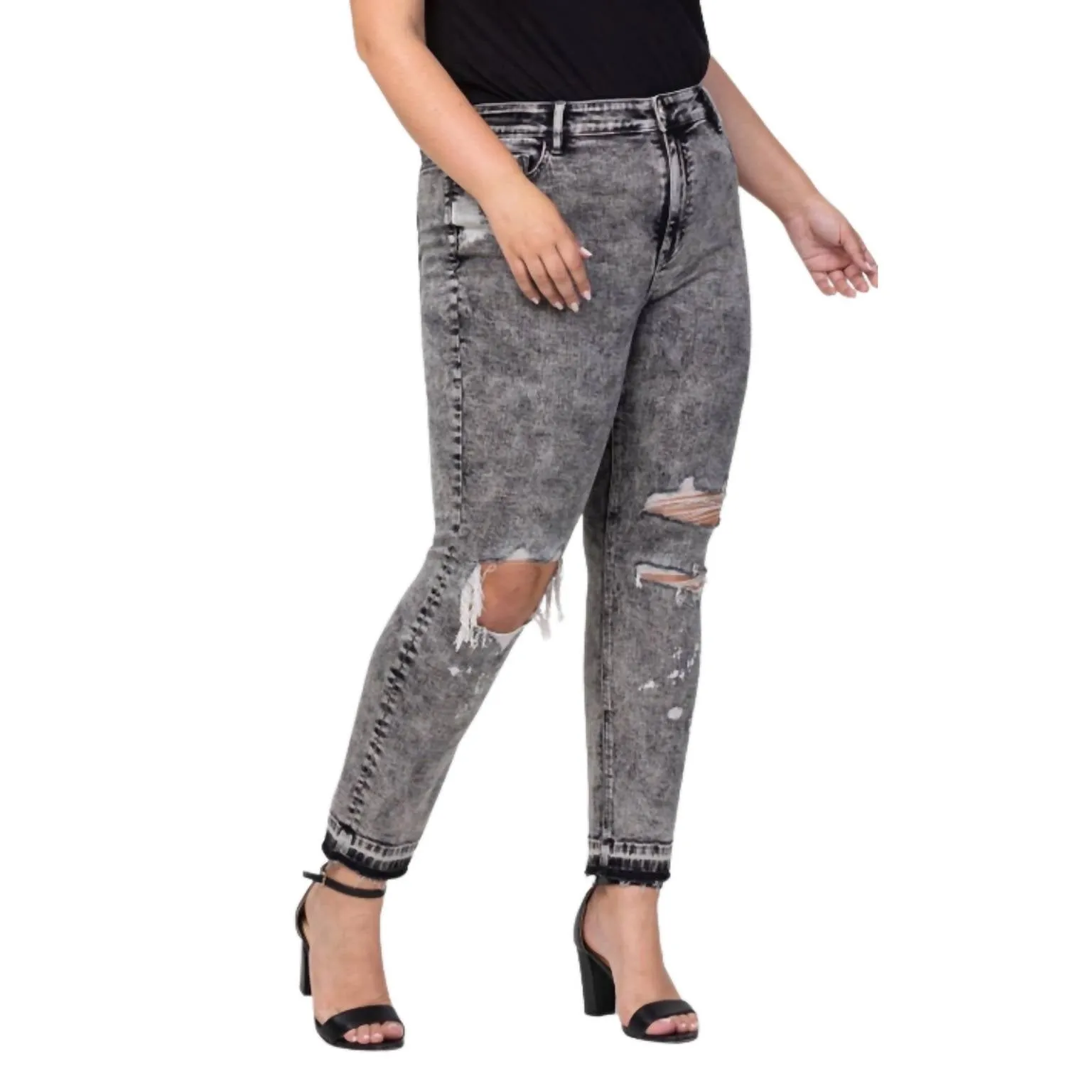 Morning Light High Rise Ankle Skinny Jeans - Plus In Multi