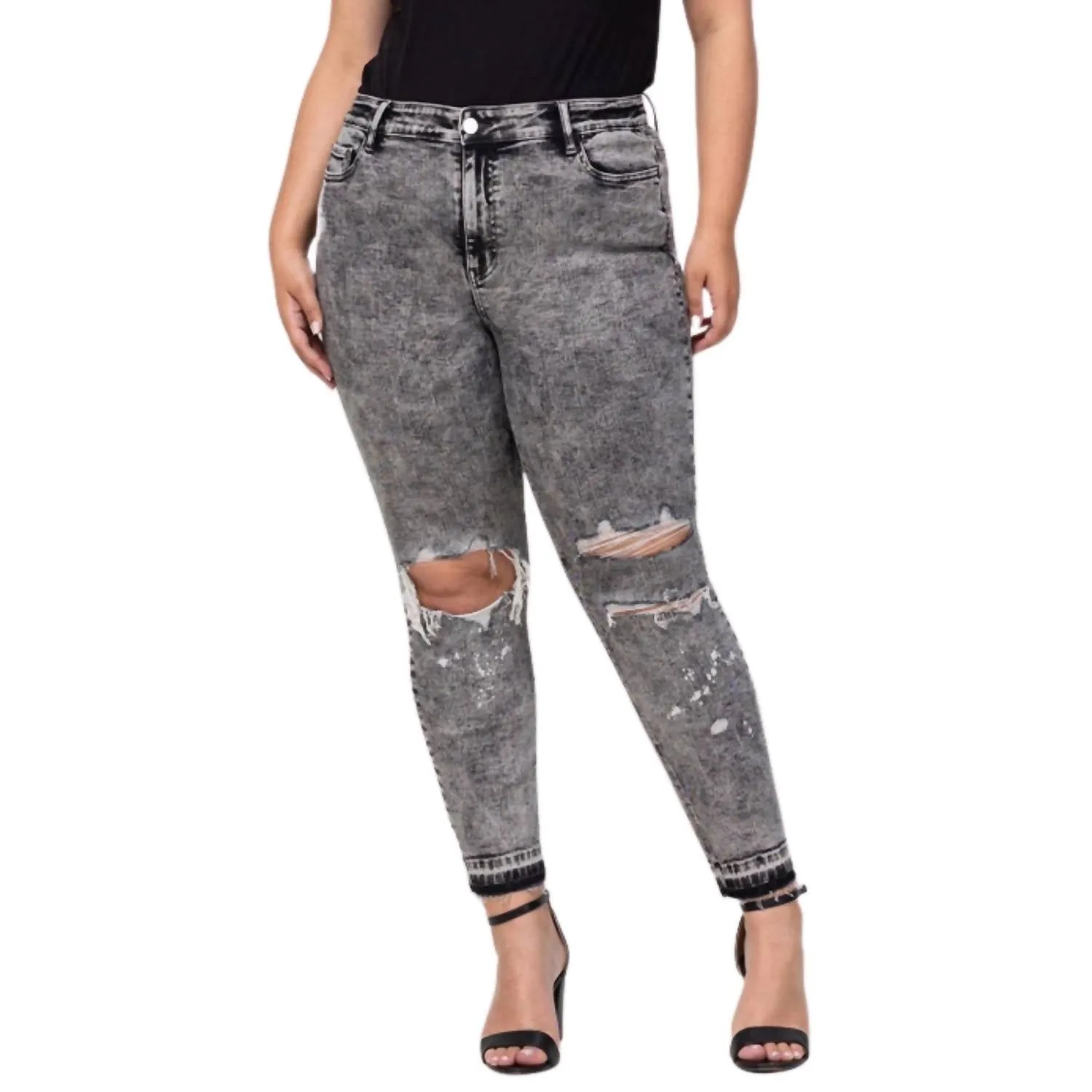 Morning Light High Rise Ankle Skinny Jeans - Plus In Multi