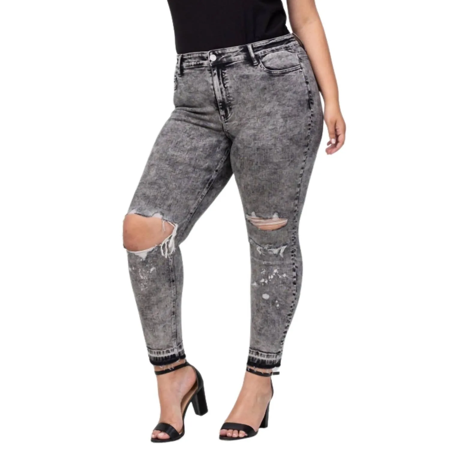 Morning Light High Rise Ankle Skinny Jeans - Plus In Multi