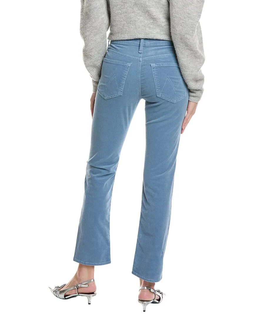 MOTHER The Mid-Rise Hiker Hover Blue Shadow Slim Straight Leg Jean