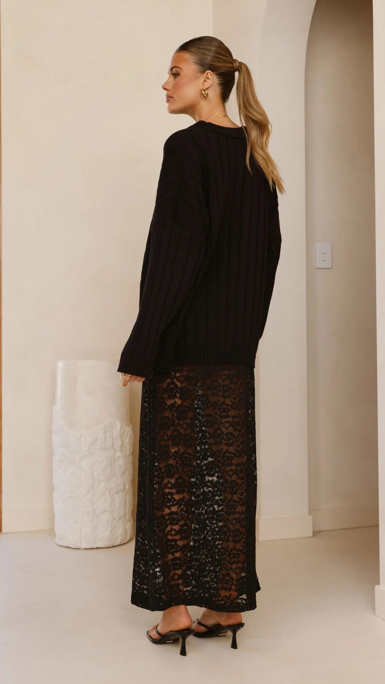 Naiva Oversized Knit - Black