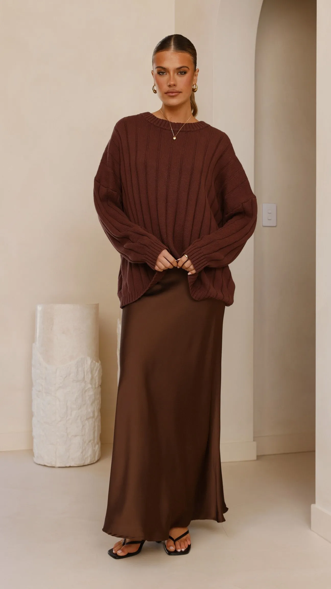 Naiva Oversized Knit - Brown