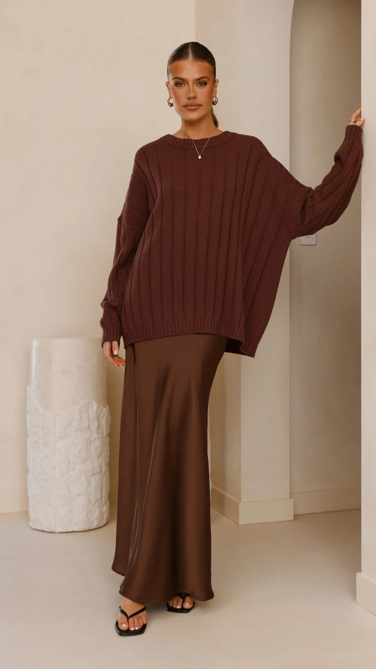 Naiva Oversized Knit - Brown