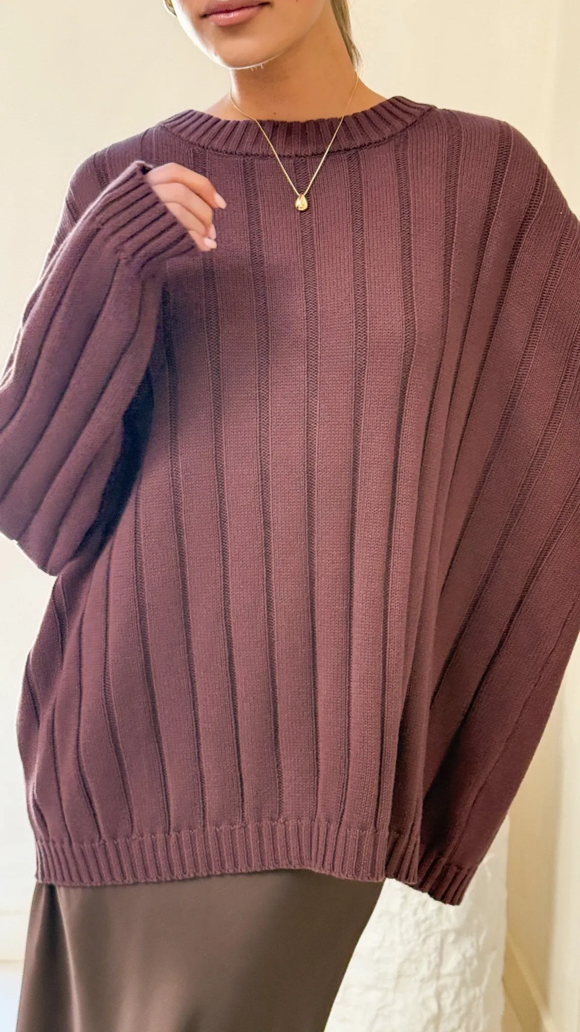 Naiva Oversized Knit - Brown