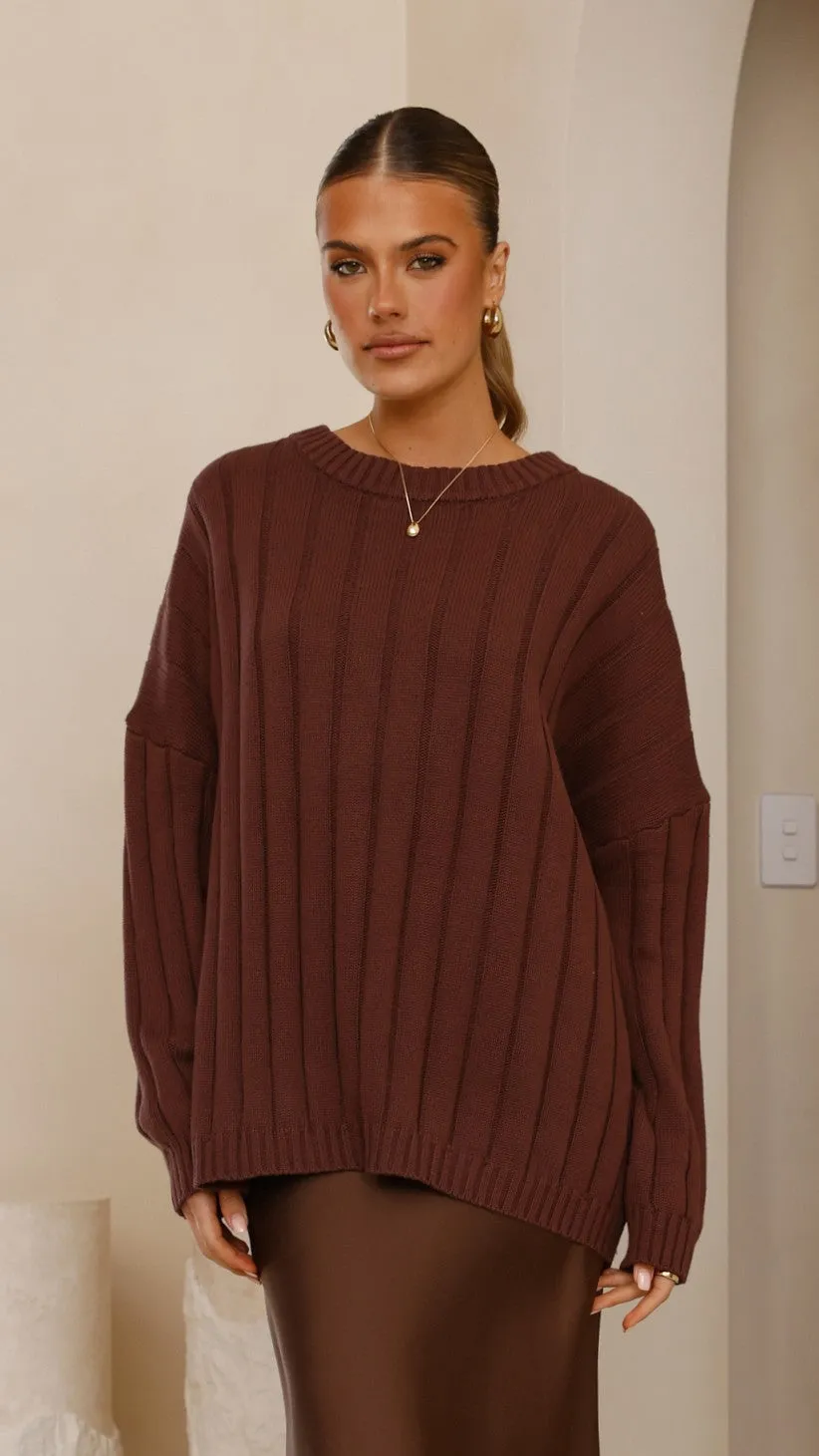 Naiva Oversized Knit - Brown