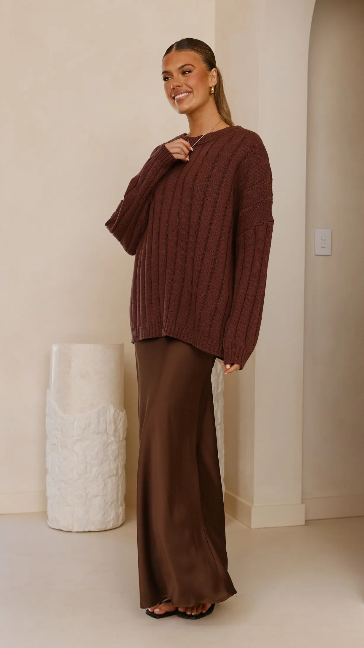 Naiva Oversized Knit - Brown