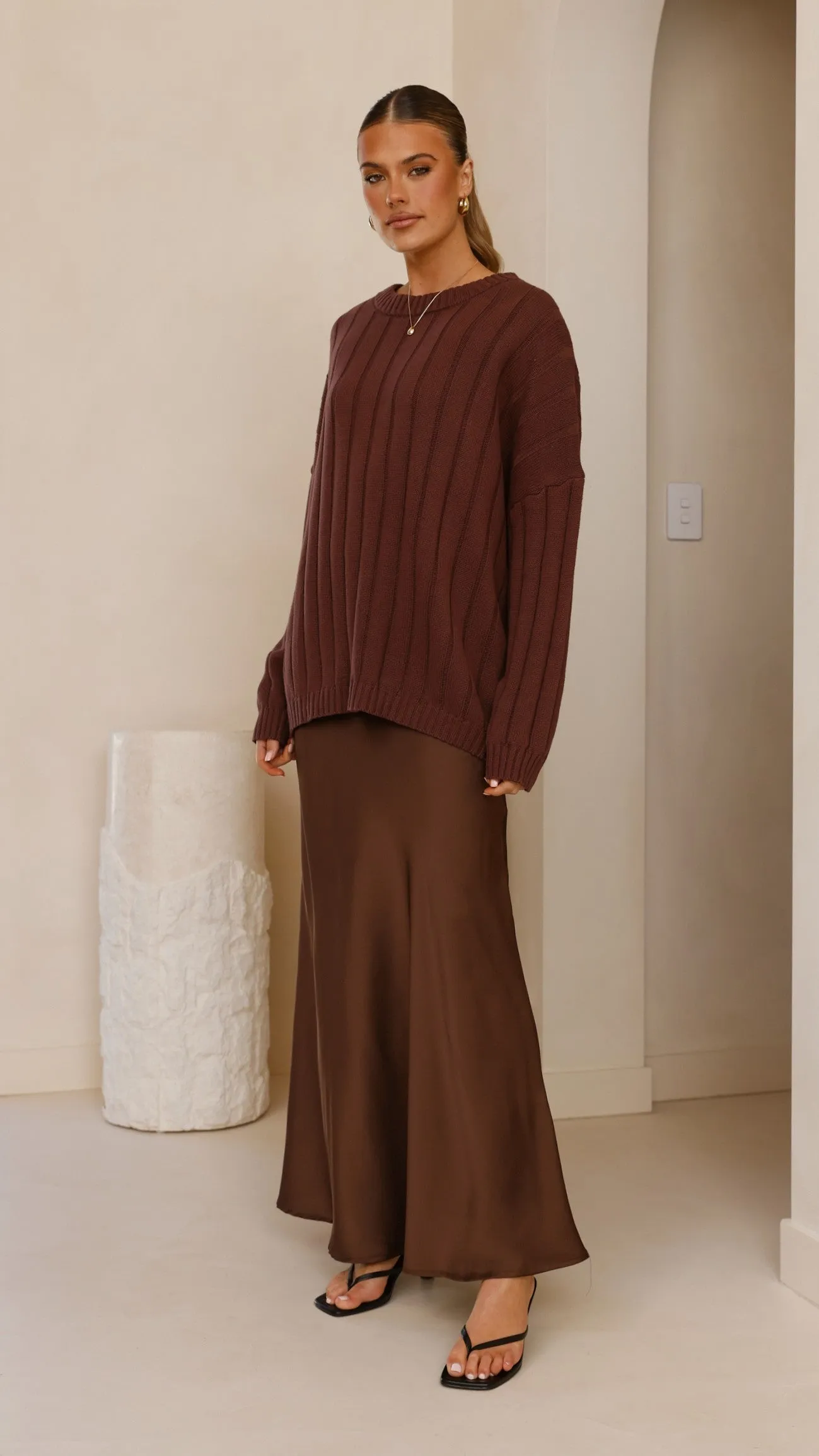 Naiva Oversized Knit - Brown