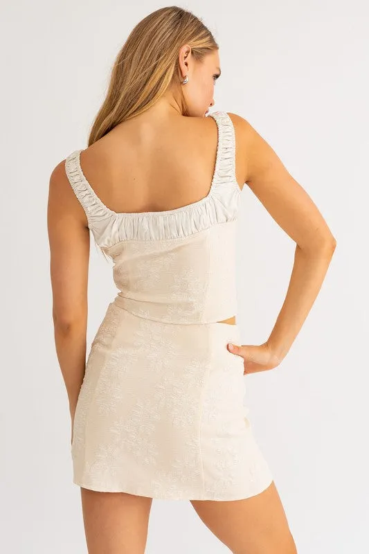Newport Manor Cream Floral Top