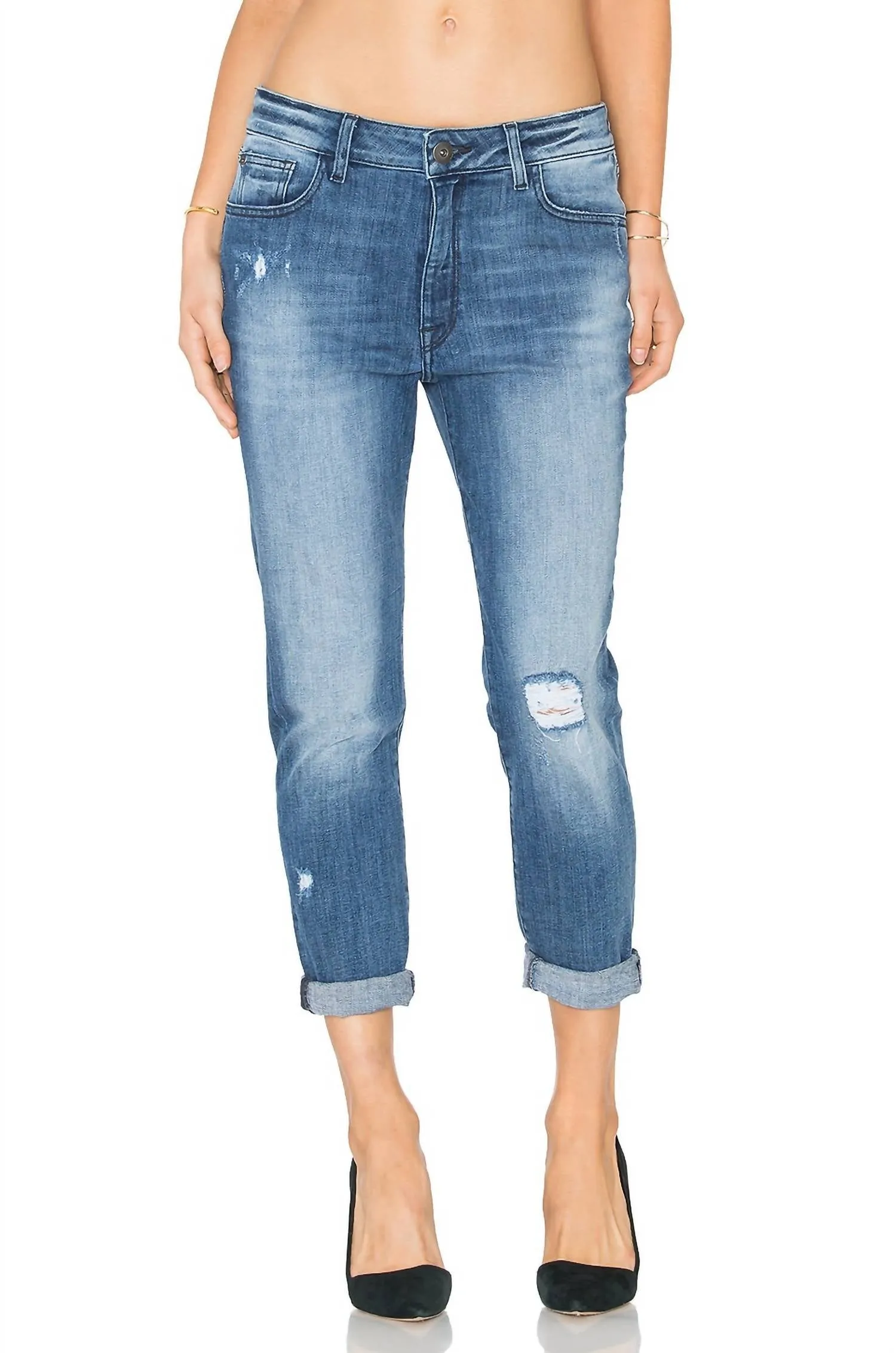 No. 6 Slouchy Skinny Jean In Scratched