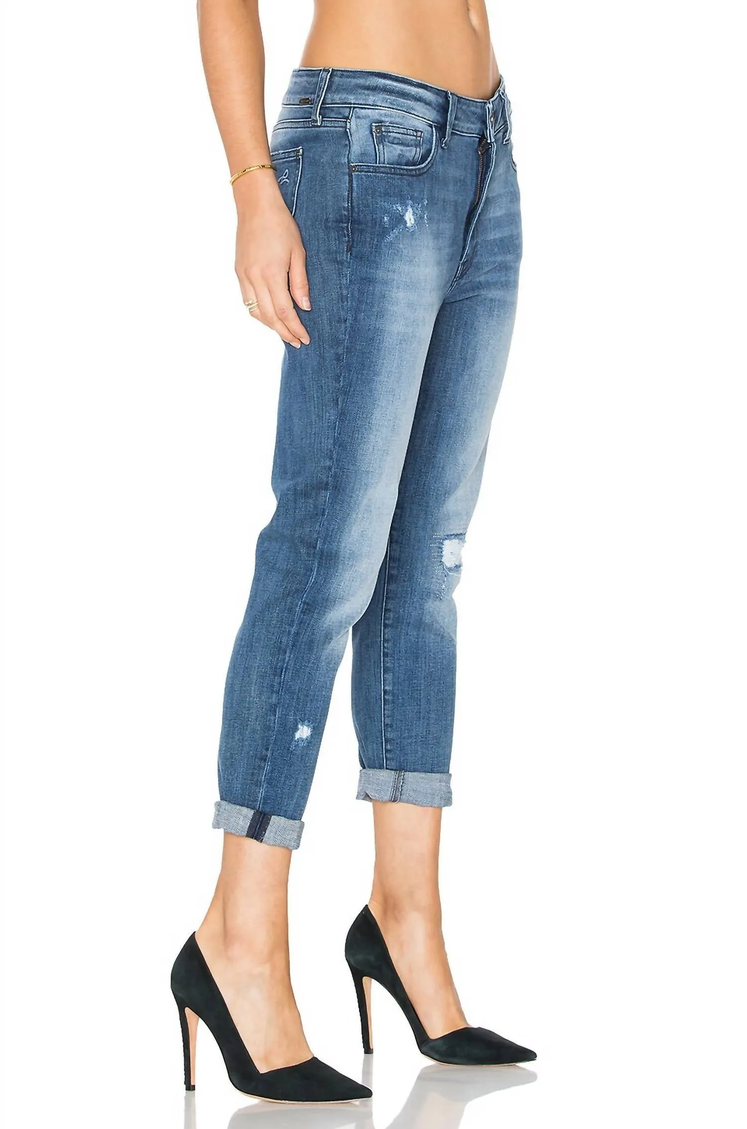 No. 6 Slouchy Skinny Jean In Scratched