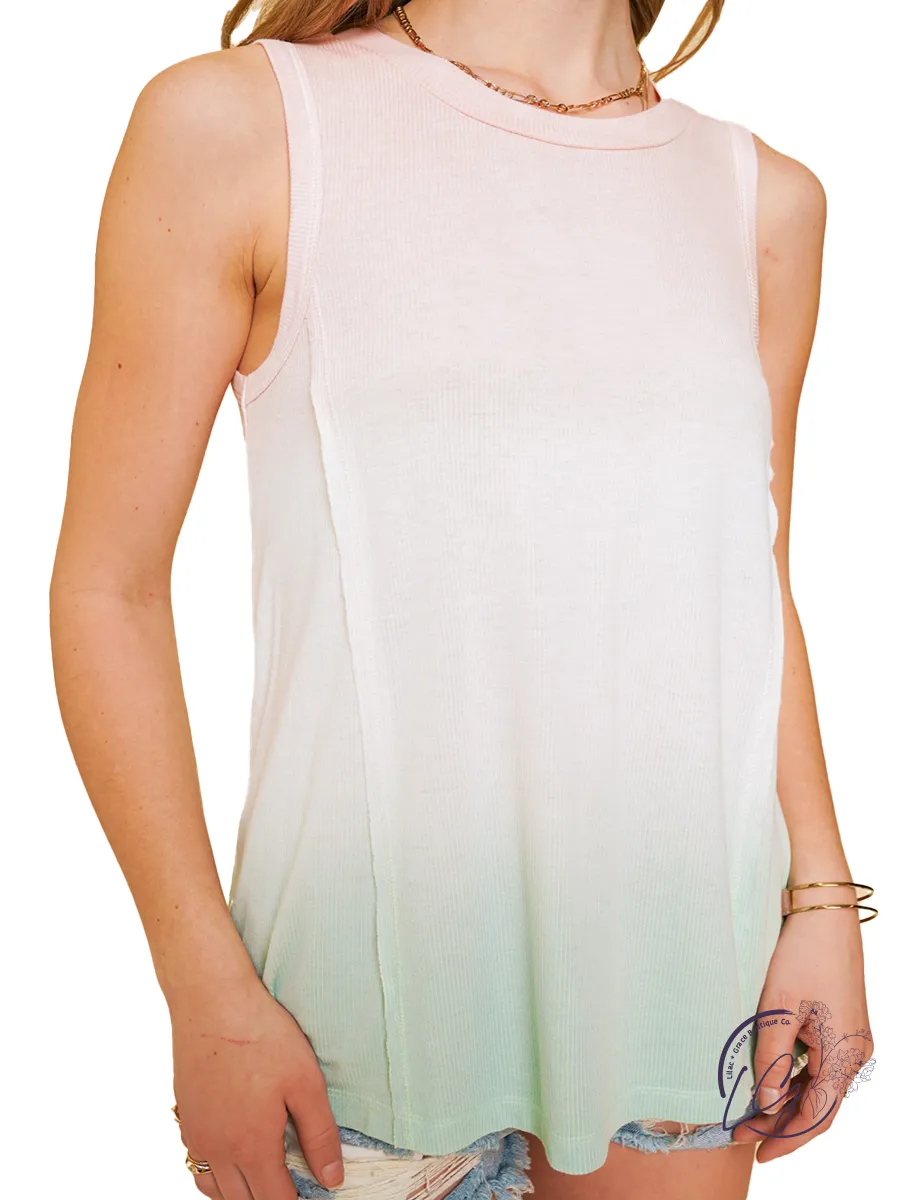 No Stopping Me Dip Dyed Tank