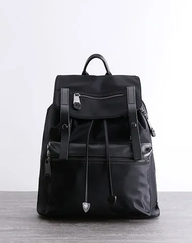 Nylon Backpack Black Womens Travel Backpack Purse Nylon Black School Rucksack for Ladies