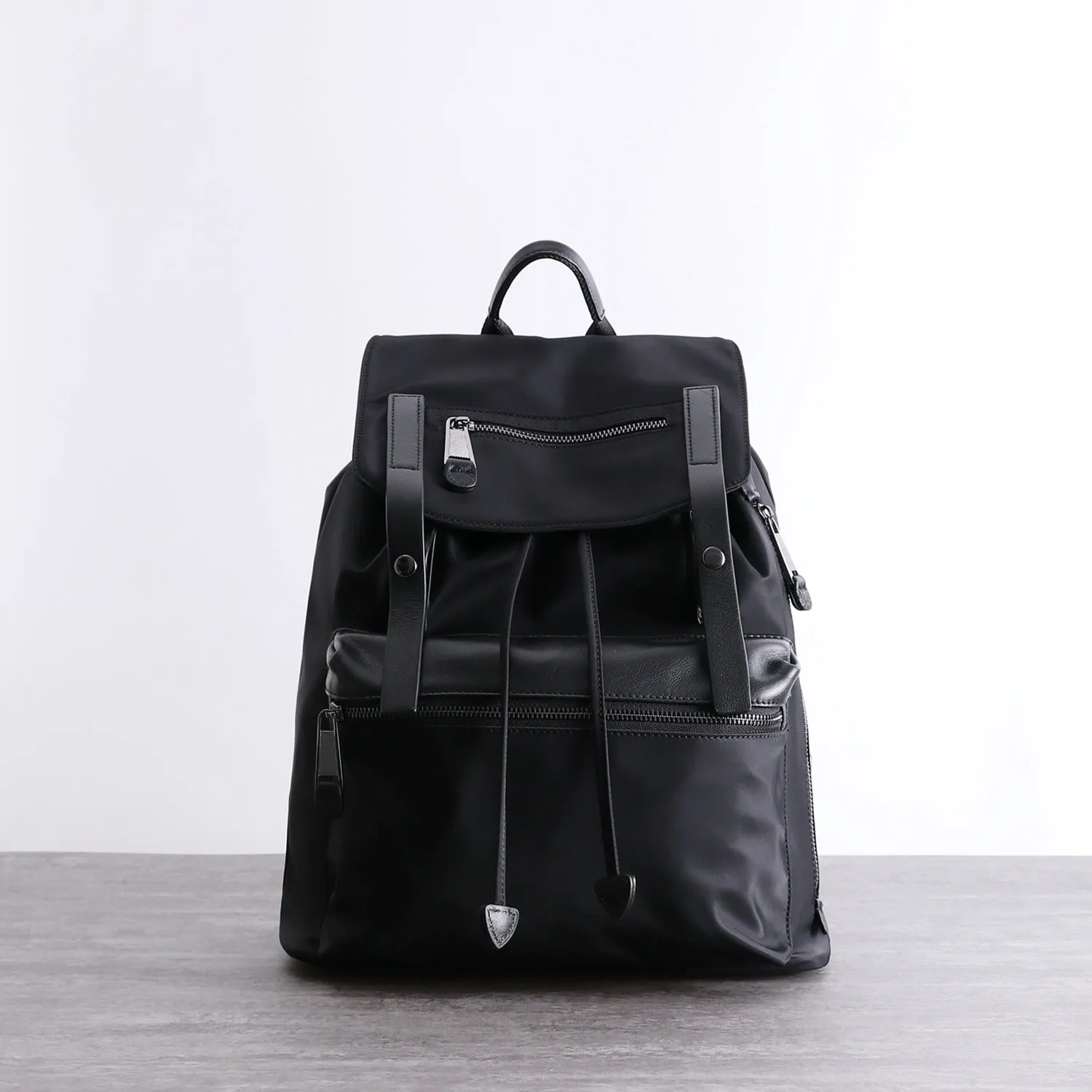 Nylon Backpack Black Womens Travel Backpack Purse Nylon Black School Rucksack for Ladies
