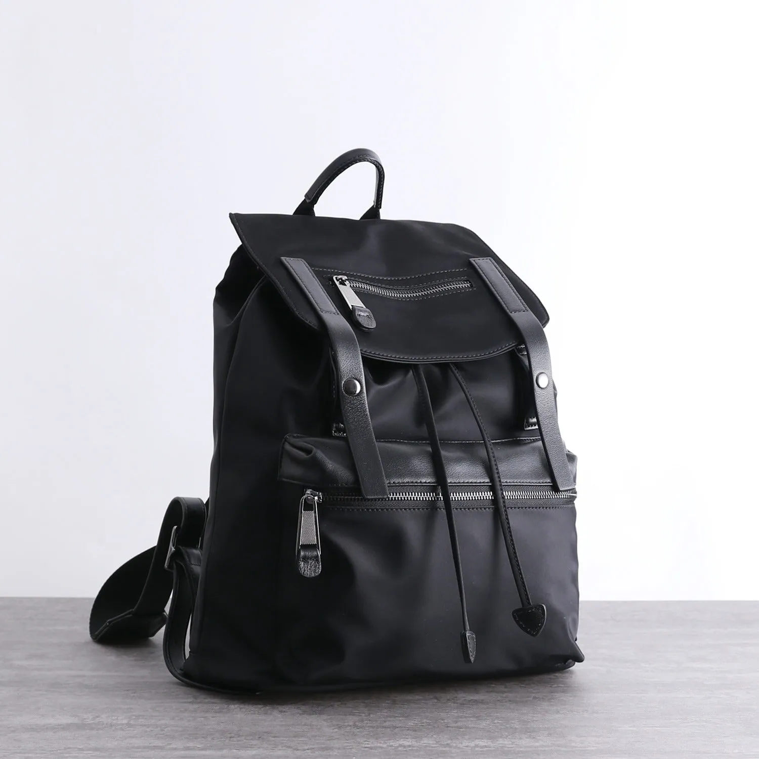Nylon Backpack Black Womens Travel Backpack Purse Nylon Black School Rucksack for Ladies